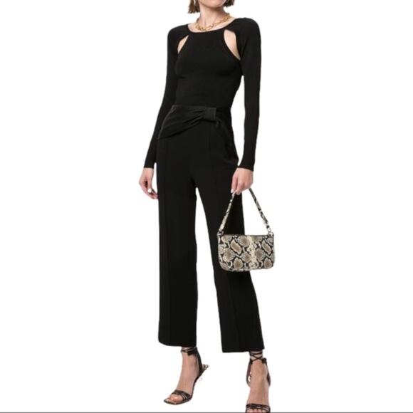 Jonathan Simkhai Sonia Bow Embellished Flare Pants 6 NWOT - Picture 11 of 11